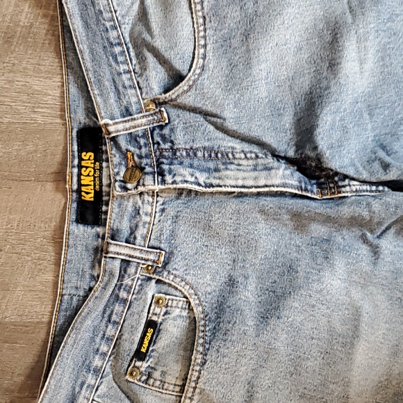 Vintage Kansas High Waist Straight Jeans Size 32 Light Wash - Picture 2 of 12